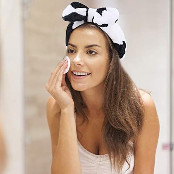 CAVETEE 6 Pack Spa Headband Makeup Headbands Cute Hair Band for Washing Face Microfiber Headband Shower Headband Towel Headband Makeup Headbands for Women - Image 3